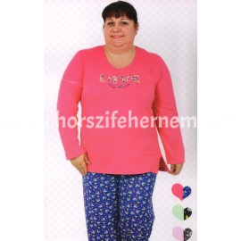 Női hosszú pizsama 2XL-es EXTRA méretek